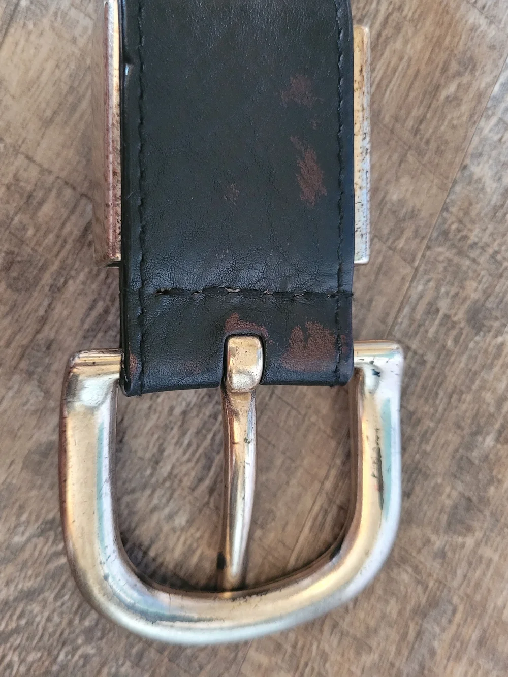 Black Size 36 Leather Harley-Davidson Belt Silver Buckle Crest 2007